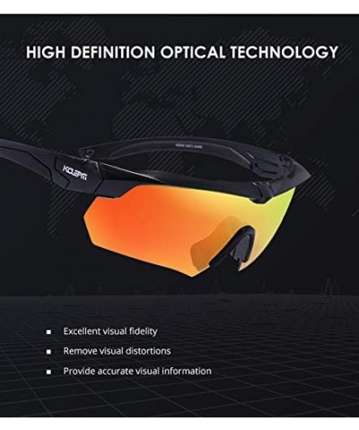 New TR90 sunglasses men's thickened one-piece colorful UV400 cycling mirror outdoor sports glasses C6 $22.74 Sport