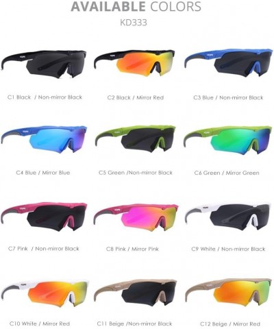 New TR90 sunglasses men's thickened one-piece colorful UV400 cycling mirror outdoor sports glasses C6 $22.74 Sport