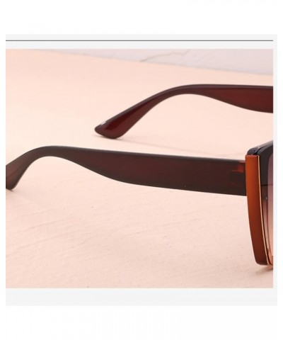 Oversized Cat Eye Sunglasses Women Fashion Large Frame Square Sun Glasses for Men Retro Trendy Cateye Eyewear Brown Blue $18....