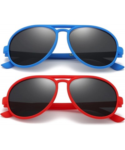 Toddler Baby Infant Polarized Aviator Sunglasses for Boys Girls Kids Age 0-4 2-pack: Royal Blue + Red $11.01 Aviator