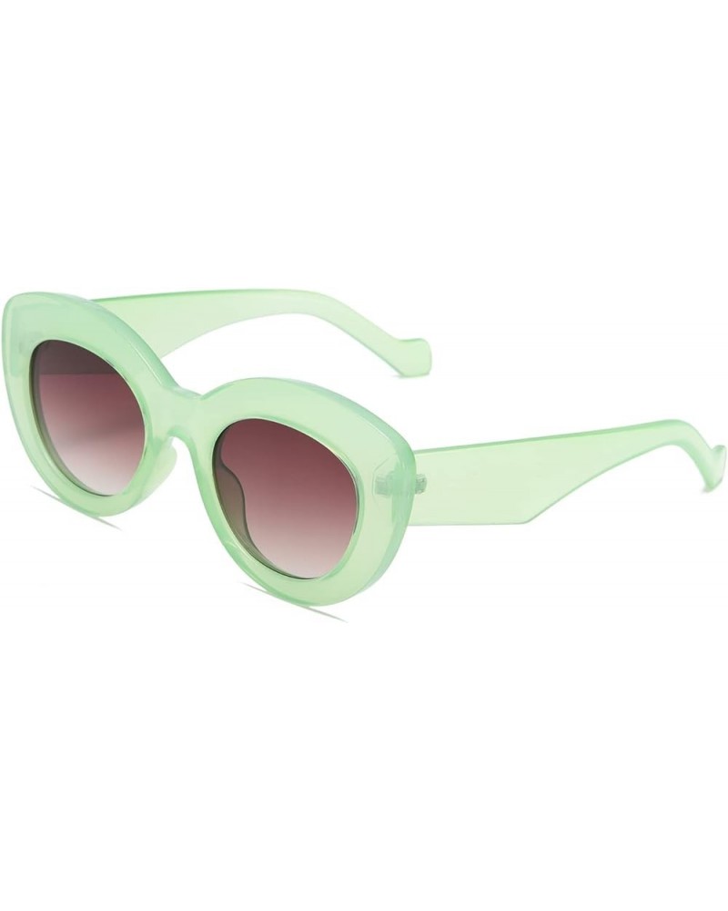 Oversized Retro Cat Eye Sunglasses for Women Cateye Trendy Vintage Shades A7-green $6.23 Cat Eye