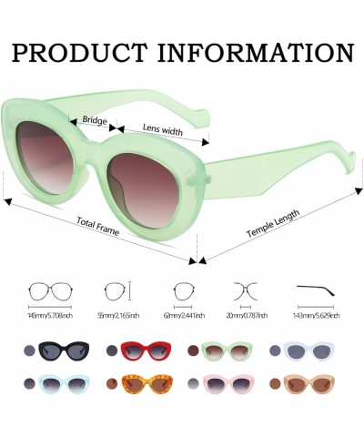 Oversized Retro Cat Eye Sunglasses for Women Cateye Trendy Vintage Shades A7-green $6.23 Cat Eye