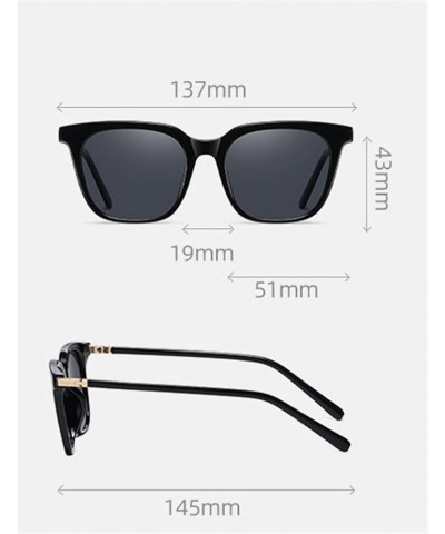 Polarized Men and Women Square Sunglasses Outdoor Vacation Fashion Driving Decorative Sunglasses (Color : B, Size : 1) 1 B $2...