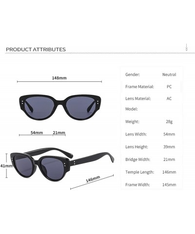 Cat Eye Men and Women Street Fashion Sunglasses Outdoor Vacation Beach Sunglasses (Color : C, Size : 1) 1A $15.91 Designer