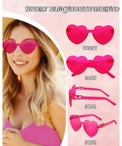 4PCS Heart Shaped Sunglasses Candy Color Heart Glasses Heart Sunglasses for Bachelorette Birthday Party Favor 2-4pc Rose $8.8...