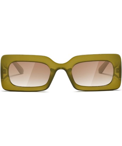 Sunglasses womens trendy Men Square Multicolor Shades Fruit Green $9.45 Square