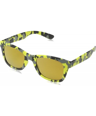 S1944 50GE9G Wayfarer Sunglasses Yellow Camouflage & Yellow Mirrored Yellow $35.75 Wayfarer