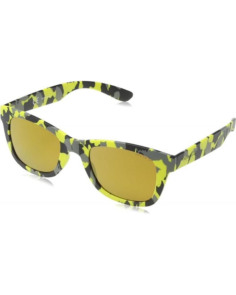 S1944 50GE9G Wayfarer Sunglasses Yellow Camouflage & Yellow Mirrored Yellow $35.75 Wayfarer