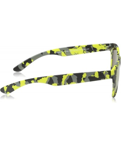 S1944 50GE9G Wayfarer Sunglasses Yellow Camouflage & Yellow Mirrored Yellow $35.75 Wayfarer