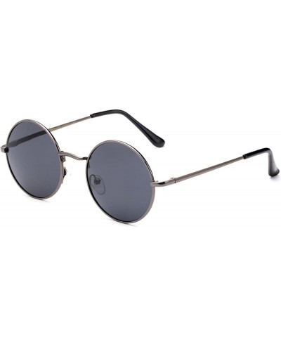 John Lennon Glasses Hippy 60's Vintage Retro Round Sunglasses & Clear Lens Sunglasses - Gunmetal/Smoke Smoke $7.94 Round