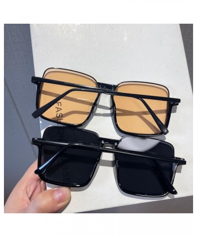 Retro Large Frame Fashion Sunglasses Men and Women Outdoor Vacation Beach Sunglasses Gift (Color : 2, Size : 1) 1 1 $14.60 Sport