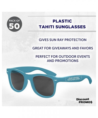 Sunglasses - Plastic Tahiti Glasses - Classic Style Sunglass - Custom - Carolina Blue $28.04 Oval