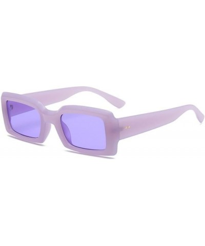 Fashion Elegant small Frame Sunglasses for Women uv400 Gradient square Sun Glasses Shades Purple $22.12 Designer