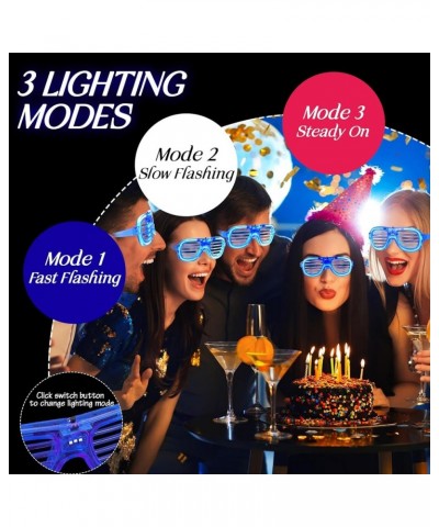 LED Glasses Light up Glasses 3 Flashing Modes Glow in the Dark Glasses Glowing Party Favor Supplies for Kids Adults Blue 12 $...