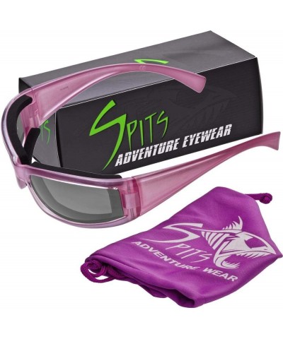 MAKAI SUP Floating Paddle Board Sunglasses - Neoprene"Float" Foam Padding Crystal Pink Polarized Grey $20.64 Rectangular