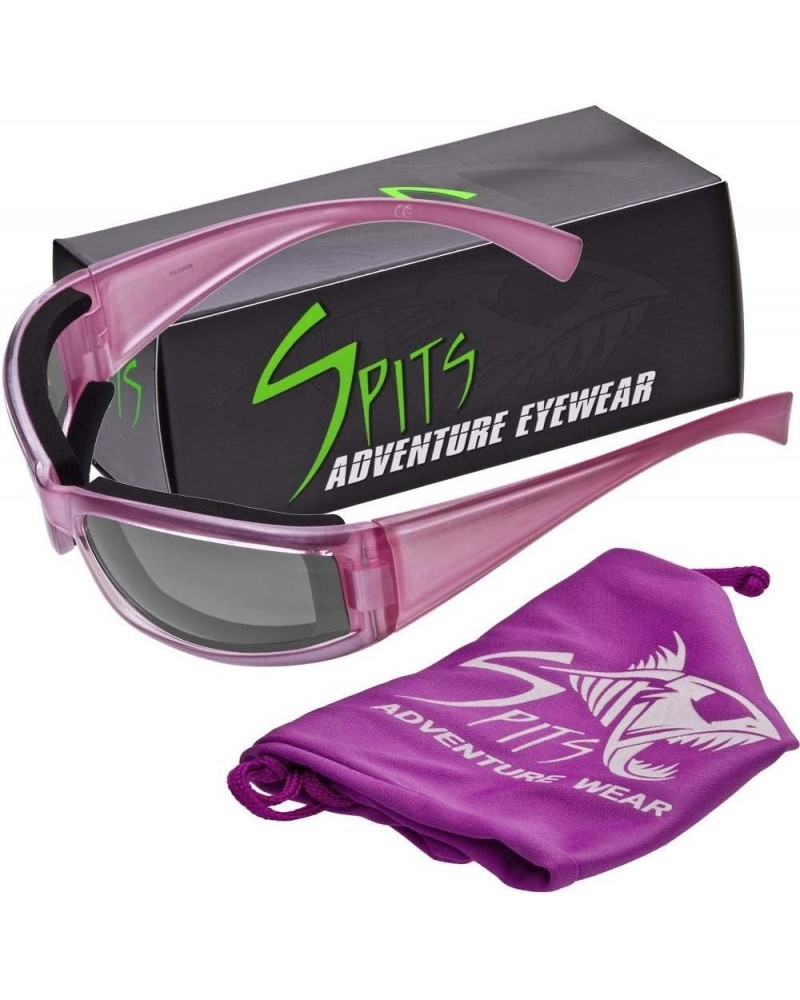 MAKAI SUP Floating Paddle Board Sunglasses - Neoprene"Float" Foam Padding Crystal Pink Polarized Grey $20.64 Rectangular