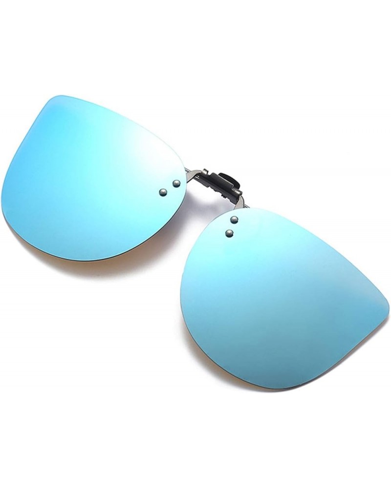 Clip On Sunglasses Polarized Anti-glare UV400 Flip-up Driving Sunglasses Clip-on Eyeglasses Blue Mirror Coating Lenses $7.64 ...