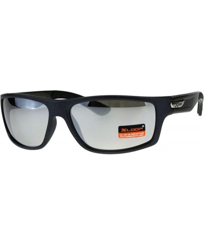 Xloop Sports Fashion Mens Sunglasses Rectangular Frame UV 400 Metallic (Silver Mirror) $9.57 Rectangular