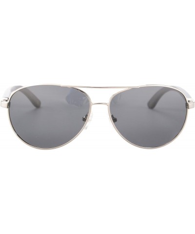 Handmade Polarized Wood Sunglasses Classic Wooden Sun Glasses UV400 Protection - 1538 Sliver grey $11.44 Aviator