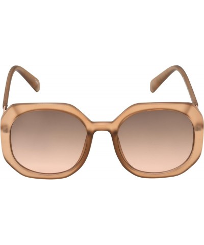 Women's Th901 Round 100% Uv400 Protective Hexagonal Sunglasses. Elegant Gifts for Her, 54.5 Mm Matte Nude $21.79 Heart