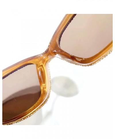 Retro Cat Eye Sunglasses for Women Rhinestone Diamond Small 90s UV400 Sunglasses Green $10.14 Cat Eye