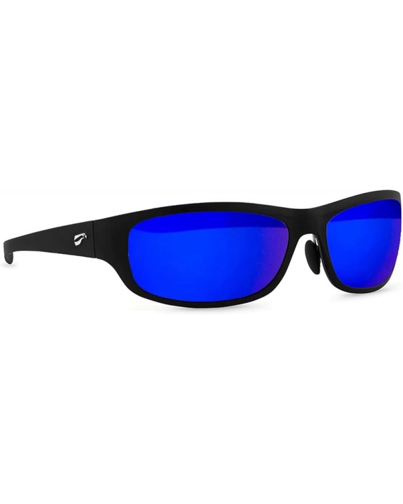 Golden Eagle Sport Sunglasses - Z87 (Large Frame Size) Matte Black Mirrored Sapphire $99.06 Sport