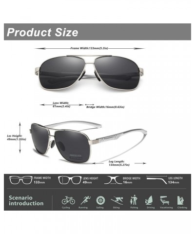 2023 Brand Men Aluminum Sunglasses Polarized UV400 Mirror Male Sun Glasses Women For Men Oculos de sol Silver Gray $15.36 Square