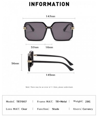 Square Woman Sunglasses Outdoor Holiday Shade Street Shooting Decorative Glasses (Color : D, Size : Medium) Medium A $21.60 D...