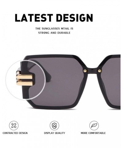 Square Woman Sunglasses Outdoor Holiday Shade Street Shooting Decorative Glasses (Color : D, Size : Medium) Medium A $21.60 D...