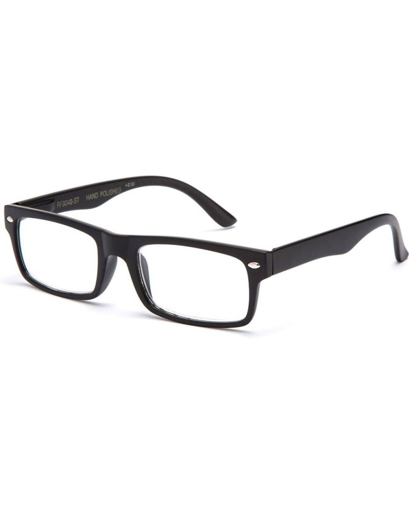 Newbee Fashion - IG Unisex Clear Lens Squared Frame Translucent Fashion Glasses Black $7.50 Square