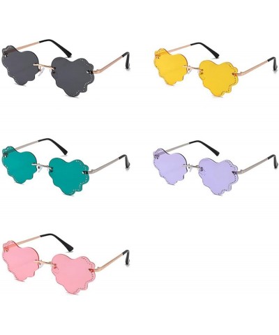 Heart Love Sunglasses Fashion Frameless Rhinestone Sunglasses Oversize Love Glasses for Women bling Eyewear green $10.58 Over...