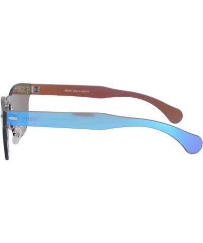 One Piece Style Women's Mirror Sunglasses PC Frame UV400 Protection Summer Glasses-SG71002 C2, Sky Blue sky blue $13.80 Oval