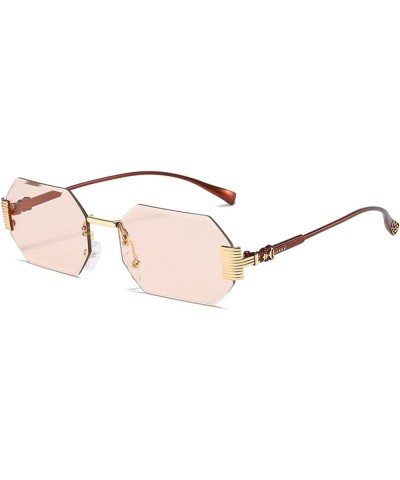 Rimless Men and Women Outdoor Sunglasses Vacation Beach Decoration (Color : F, Size : Medium) Medium G $20.85 Rimless