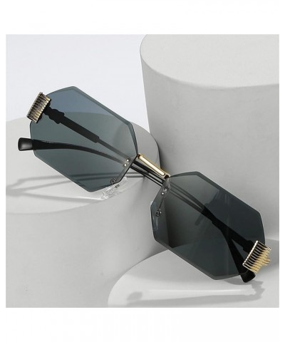 Rimless Men and Women Outdoor Sunglasses Vacation Beach Decoration (Color : F, Size : Medium) Medium G $20.85 Rimless