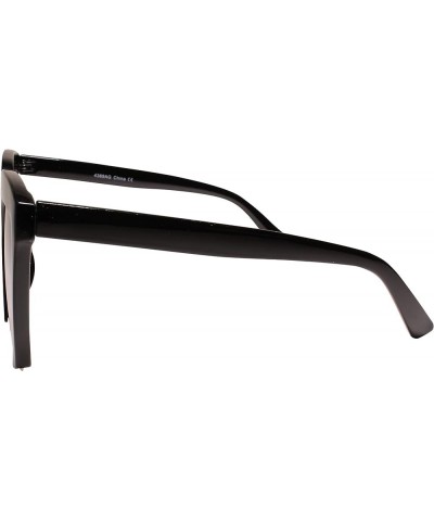 Classy Retro Oversized Exaggerated Womens Semi Rimless Square Sunglasses Black $9.87 Oversized