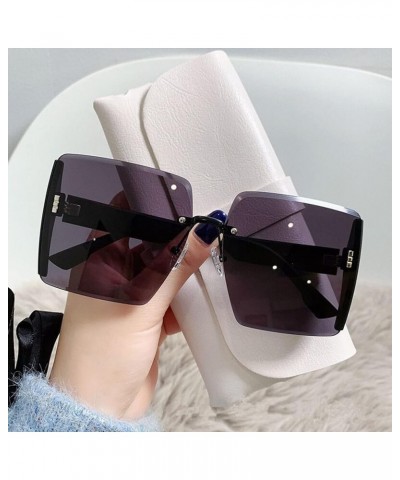 Popular Large Frame Glasses,Square Oversized Sunglasses,Ladies Gradient Sunglasses Black $10.49 Designer