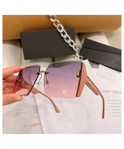 Popular Large Frame Glasses,Square Oversized Sunglasses,Ladies Gradient Sunglasses Black $10.49 Designer