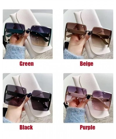 Popular Large Frame Glasses,Square Oversized Sunglasses,Ladies Gradient Sunglasses Black $10.49 Designer