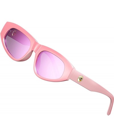 Women's Polarized Sunglasses For Women Cat eye Sun Glasses with UV Protection Pink+pink/Mirrored $17.98 Cat Eye