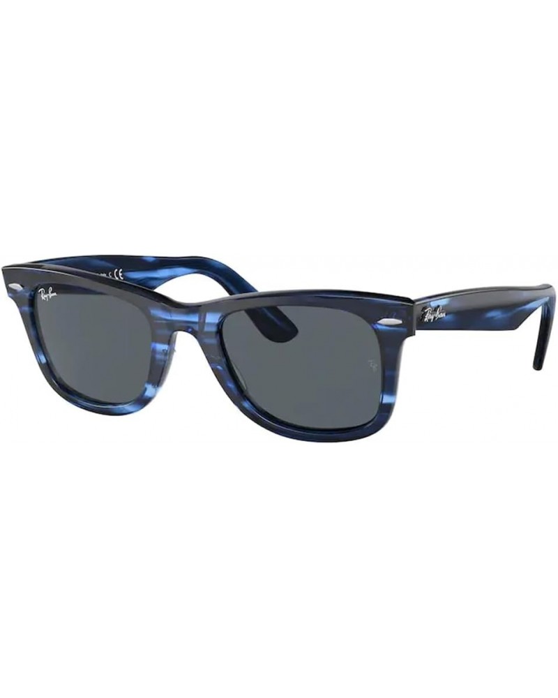 RB2140 WAYFARER Sunglasses For Men For Women+ BUNDLE with Designer iWear Eyewear Care Kit Striped Blue / Blue $61.09 Wayfarer