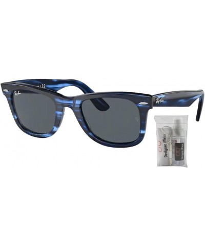 RB2140 WAYFARER Sunglasses For Men For Women+ BUNDLE with Designer iWear Eyewear Care Kit Striped Blue / Blue $61.09 Wayfarer