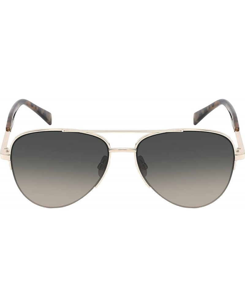 Edge I-Wear's Unisex Rounded Bottom Polarized Pilot Style Aviator Sunglasses with Flat Lens with Gradient For Men Women Gold ...