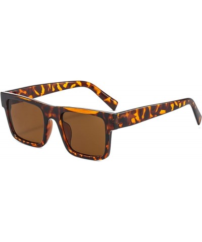 Retro Square Men's and Women's Outdoor Vacation Decoration Sunglasses (Color : D, Size : 1) 1 D $18.64 Designer