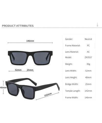 Retro Square Men's and Women's Outdoor Vacation Decoration Sunglasses (Color : D, Size : 1) 1 D $18.64 Designer