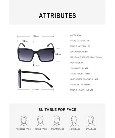 Fashion Large Frame Men and Women Sunglasses Outdoor Beach Sunshade Driving Glasses (Color : D, Size : Medium) Medium C $19.5...