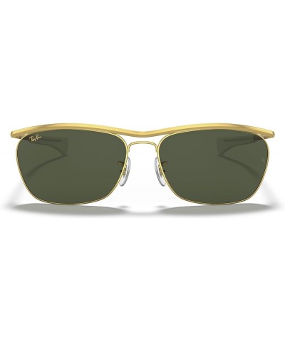 Rb3619 Olympian Ii Deluxe Rectangular Sunglasses Legend Gold/G-15 Green $56.16 Rectangular