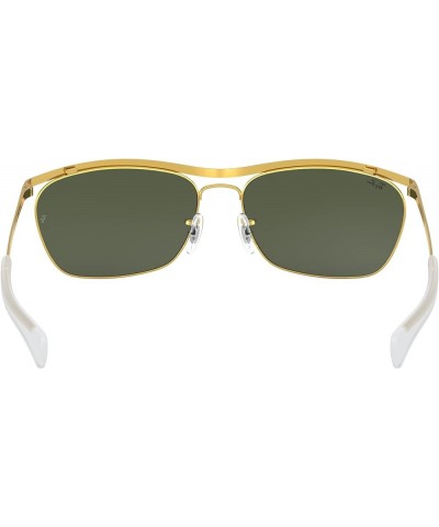 Rb3619 Olympian Ii Deluxe Rectangular Sunglasses Legend Gold/G-15 Green $56.16 Rectangular