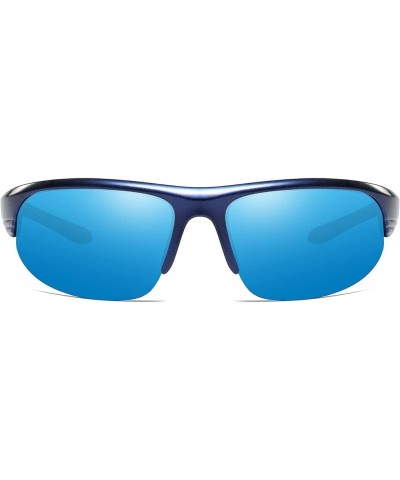 Sports Sunglasses for Men and Women Polarized Cycling Sunglasses 100% UV Blocking Blue Blue $13.33 Sport