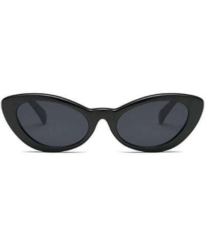 Men and women Oval Sunglasses Fashion Simple Sunglasses Retro glasses White Black $7.18 Oval