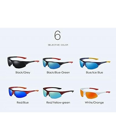 Sports Sunglasses for Men and Women Polarized Cycling Sunglasses 100% UV Blocking Blue Blue $13.33 Sport